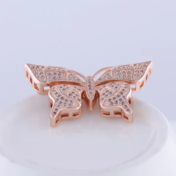 Bijuterii DIY Consumabile Micro Pave Zircon Fluture Conector Pandantive Accesorii Pentru Femei Handmade Perle Colier Ciucure Face