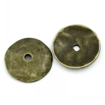 DoreenBeads Margele Spacer Rotund Bronz Antic 13x2mm,Gaura:Aprox 1,5 mm,90PCs