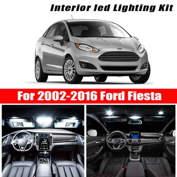 Perfect fără Erori LED alb bec Lectură Interior Dome kit de lumina Pentru 2002-2016 Ford Fiesta MK6 MK7 Accesorii