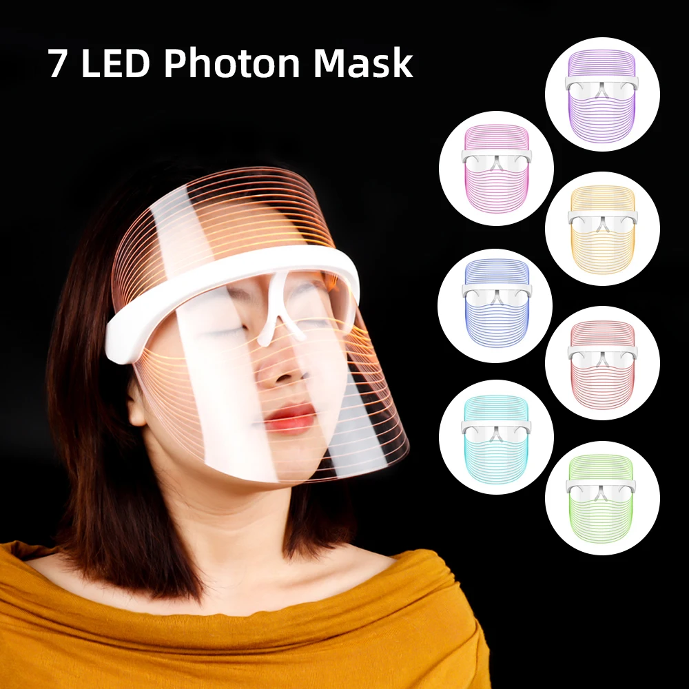 Masca de fata cu lumina LED polarizata pentru tratamentul anti-imbatranire și acnee
