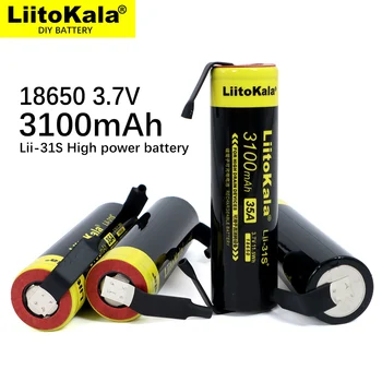 1-20BUC Noi LiitoKala Lii-31 Baterie 18650 3.7 V/4.2 V Li-ion 3100mA 35A baterie de Putere mare Pentru dispozitive de scurgere+DIY nichel