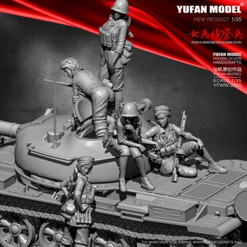 1/35 Rășină Figura Kituri Yufan Model Feminin scout Model de Auto-asamblate YFWW-2066