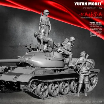1/35 Rășină Figura Kituri Yufan Model Feminin scout Model de Auto-asamblate YFWW-2066