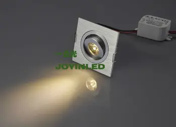 1*3W Mini Focus Spoturi cu LED-uri în Jos lumina Perie de argint Focos Empotrar En El Techo de Led-uri Alb Cald Acasă Living Cabinet Lămpi