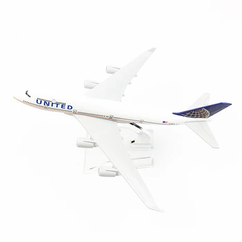 1/400 Aeronave Model de Simulare Avioane de Pasageri Aliaj Static Decor 16CM United Airlines Boeing 747