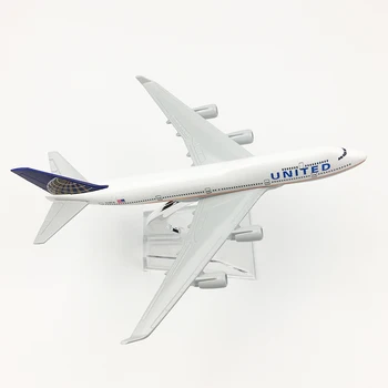 1/400 Aeronave Model de Simulare Avioane de Pasageri Aliaj Static Decor 16CM United Airlines Boeing 747