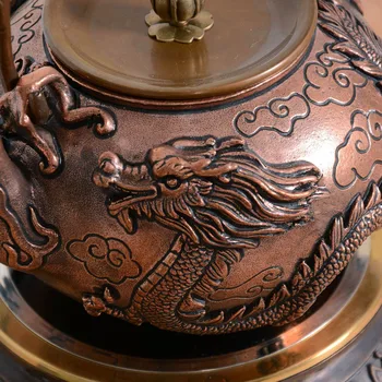1.6 L manual cupru roșu ceainic de sticlă samovar de ceramică smălțuită din lut emailat ceainic de metal puer ceai verde Japoneză de cadou