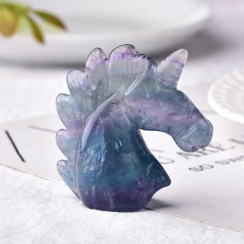 1 BUC Naturale Cristal de Fluorit Unicorn Reikit de Cuarț Piatră de Vindecare Decor Acasă Fengshui Meditație Piatră de Colectare DIY Cadou