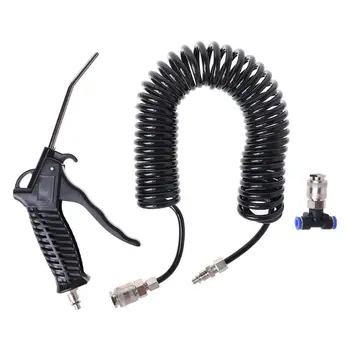 1 buc Negru Aer Duster Lovitură Pistol Pneumatic Vântului și Umiditate: Kit UE Conector Furtun PU