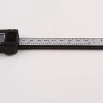 1 buc Negru Micro-blading Reutilizabile Machiaj Măsură Spranceana Ghid Conducător 150Mm 6 inch Lcd Digital Șubler Electronic