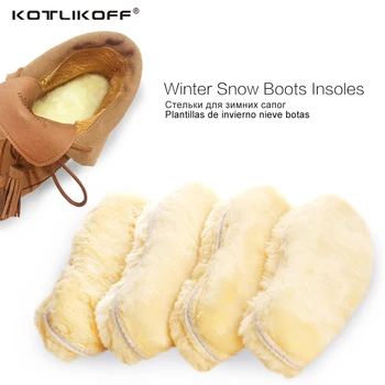 1 Pereche Unisex Termică Branțuri Pentru Pantofi De Iarna Zapada Ghete Îngroșa Pad Moale Imitație De Lână Cald Tălpi Interioare Încălzite Introduce Perna