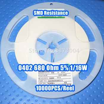 1 Rolă 0402 680R 680 Ohm 5% 1/16W SMD rezistenta 10000PCS/Tambur