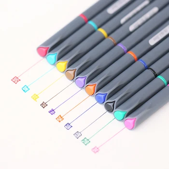 10 Culoare Linie Fină Colorate Pix cu Gel Set 0.38 mm Marker de Linie Pentru Jurnalul de Desene animate Manga Planner de Birou Rechizite H6954