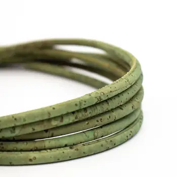 10 pătrat Verde Plută 5mm rotund plută cablul de plută portugheză bijuterii consumabile /Constatări cablu vegan material Cor-334