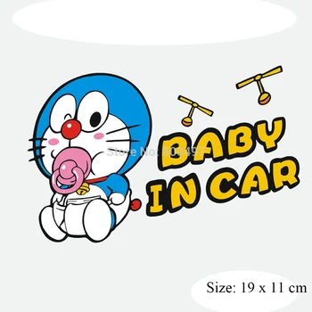 10 x Copilul în Mașină, Autocolante Doraemon Masina Decal pentru Toyota Ford, Chevrolet, Volkswagen Tesla Opel, Hyundai, Kia, Lada