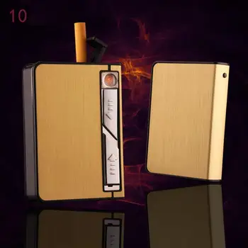 10 țigări cutie USB tabachera cu bricheta de ambalare : cutie de cadou