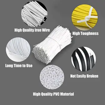 100/500/1000buc Plastic Alb Nas Sârmă/bar Pentru DIY Masca de a Face un Material cu Fier Galvanizat Singur Nucleu în Interiorul