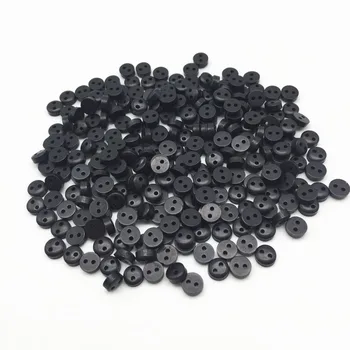 1000pcs Culoare Negru 6mm Mini Butoane Mici Rășină Runda 2 Găuri de Cusut Butonul Pentru Album Ornamente Haine Papusa Accesoriu