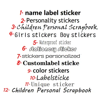 100buc broasca model personalizat numele autocolant băiat multicolor impermeabil personal etichetă de copii album școală set de papetărie