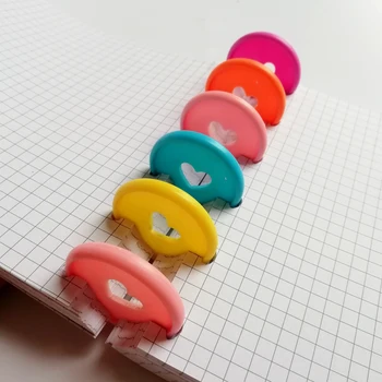 100BUC Colorate Inima Ciuperci Gaura Liant Inele de Legare Disc din Plastic Cataramă Hoop DIY Liant Notebook