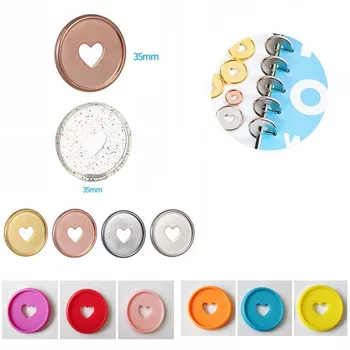 100BUC Colorate Inima Ciuperci Gaura Liant Inele de Legare Disc din Plastic Cataramă Hoop DIY Liant Notebook