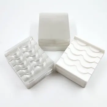 100buc Gene Pachet en-Gros din Plastic Genele Tăvi Transparente Tava În Vrac 25mm Mink Lash Suport Pentru Gene Cutie de Ambalaj