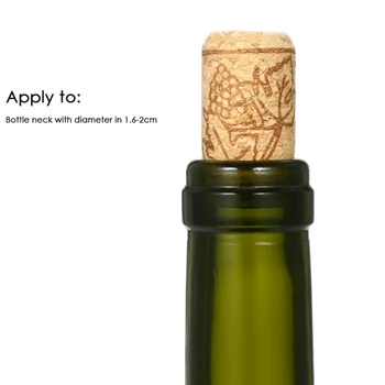 100buc/set Sticla de Vin Dop de Sticla de Vin Roșu Dop de Stejar Roșu de Sticlă cu Dop de lemn de Stejar Dopuri de Vin