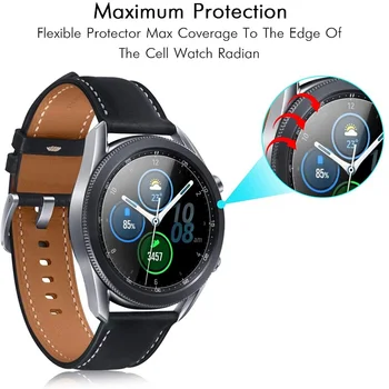 100BUC Temperat Pahar Ecran Protector pentru Samsung Galaxy Watch 3 45mm & 41mm Rotund Ceas Inteligent de Protecție de Film