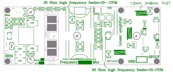 100W FM VHF 80MHZ -170 Mhz RF Putere Amplificator amp Bord AMP KITURI w MRF186 tub Pentru Ham Radio