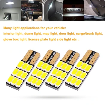 100x Auto LED T10 194 168 W5W 9 SMD 5630 Pană lampa Auto Clearance-ul de Lumini Non-Polaritate Lampa Pentru lumina de interior