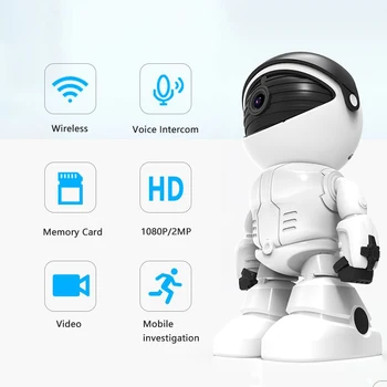 1080P Camera IP Wifi Robot Inteligent de Urmărire Auto Home Security Camera IP Audio cu Două căi CCTV Baby Monitor Camera de Supraveghere
