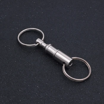 10buc 8cm Dual Detasabile Inel de chei clichet de Blocare Suport din Oțel Placat cu Crom Pull-Apart Breloc Eliberare Rapidă Breloc