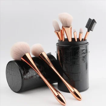 10buc Set de Perii Machiaj Fundație Pulbere Fard de obraz Fard de Sprancene Anticearcan Contur Make Up Profesional Cosmetice Instrumente