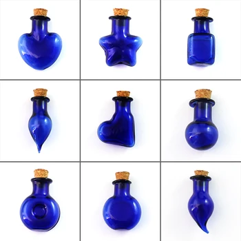 10BUC sticle goale, sticle mici en-gros mici sticle cu dopuri DIY flacon de Sticlă colier pandantiv bijuterii