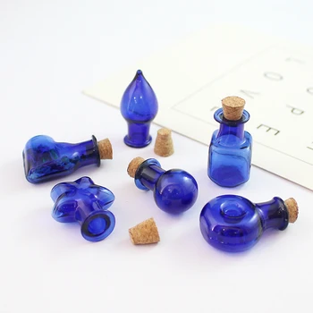 10BUC sticle goale, sticle mici en-gros mici sticle cu dopuri DIY flacon de Sticlă colier pandantiv bijuterii