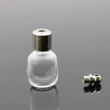 10piece CAPAC cu filet flacon de sticlă pandantiv in Miniatura care Doresc Sticla de ulei de farmec numele sau orez art mini sticlă de ambarcațiuni materia