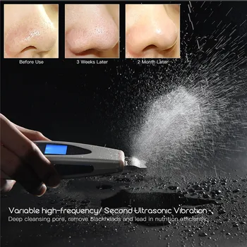 110-220V cu Ultrasunete Fata de Curățare Skin Scrubber Porii Fetei Demachiant Spatula Racleta Exfoliant + Nano Ceață Față Vapor 46