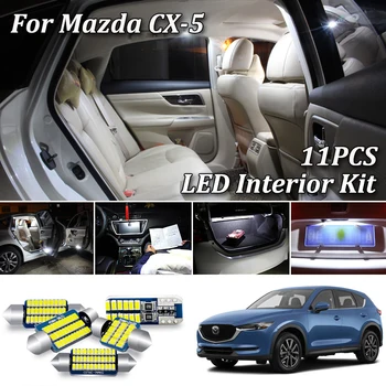 11Pcs Alb Canbus LED-uri Auto de Interior Lumina Pentru Mazda CX-5 CX5 LED-uri de Interior Dome Portbagaj Oglindă de Înmatriculare Lumina 2013-2020