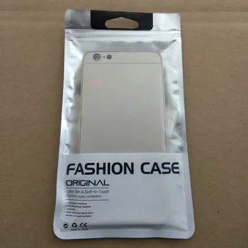 12*21.5 cm Fermoar de Plastic se Pisa Nisipoase Argint Ambalaje de vânzare cu Amănuntul Sac de Telefon Mobil Caz Pentru Iphone 6s 5.5/6.5 Samsung S5 S6 Note 4