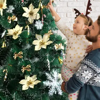 120pcs Artificială Mare Floare Pomul de Craciun Ornament DIY Fulg de nea Mici Carja Decor de Crăciun de Anul Nou Decor Navidad 2020