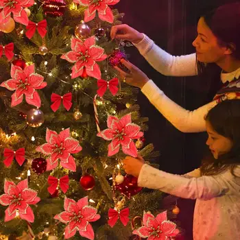 120pcs Artificială Mare Floare Pomul de Craciun Ornament DIY Fulg de nea Mici Carja Decor de Crăciun de Anul Nou Decor Navidad 2020