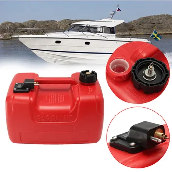 12L Plastic Roșu Portabil Barca Yacht Motor Marine Exterioare a Rezervorului de Combustibil Ulei de Cutie Cu Conector Anti-static, rezistent la Coroziune