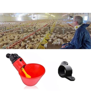 12Pcs Alimentare Automată Pasăre Coteț de Păsări de curte Pui de Pasăre Băutor de Apă Potabilă Cupe Animale Cană de Păsări de curte Instrumente (12 Buc)