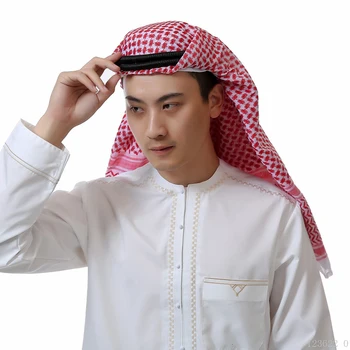 138*138cm Bărbat Musulman arab Diverse Cap Eșarfă Keffiyeh Pătrat Carouri de sex Masculin Islamic Hijab Ramadan Arabia Arabe banda de Susținere Accesorii