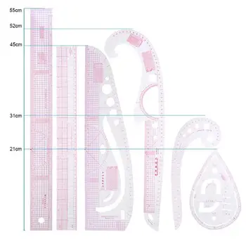 13pcs Metric Set de Conducător Maneca Brațul franceză Curba Conducători Măsură de Plastic de Tăiere Conducător Coase Desen Croitor Șablon Instrumente de Cusut