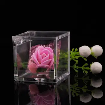 15 bucati de Plastic Transparente Cub de Favoarea Nunta Cutie de Bomboane Ambalare cutie Copil de Dus de Nunta Petrecere de Ziua de Oaspeți Cadouri