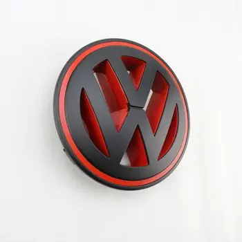 150mm Negru Mat Rosu Fața Grătar, Mașină de Logo-ul Insigna de Înlocuire Emblema pentru VW Volkswagen Passat CC Golf MK5