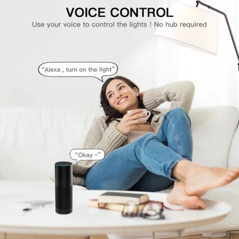 15W WiFi Inteligent Bec E27 B22 Estompat RGB+CCT 85-260V Inteligent Bec de Control Vocal Lucra Cu Alexa Amazon, Google Acasa