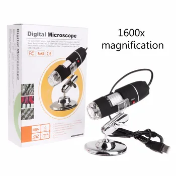 1600X 2MP cu Zoom, Microscop cu 8 LED-uri USB, Digitale, Portabile Lupa Camera Endoscop