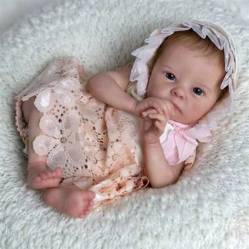 18 Inci Realiste Renăscut Baby Doll Copil Nou-născut HARLOW Vinil Nevopsite Neterminate Papusa Părți DIY Gol Papusa Kit De pat Cadou
